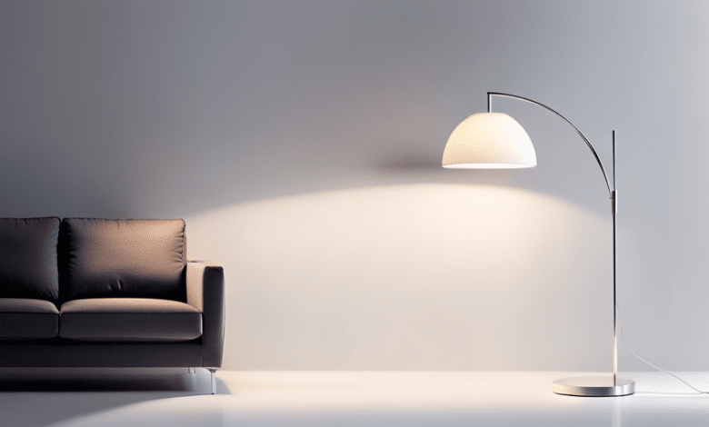 An image showcasing the elegance of white room lamps in a minimalist setting, illuminating every corner with their soft glow
