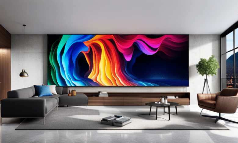 Obraz kolorowej lampy RGB oświetlającej pomieszczenie, rzucającej żywe i zmieniające się barwy na ściany, meble i dekoracje, zmieniając atmosferę w dynamiczną i urzekającą przestrzeń
